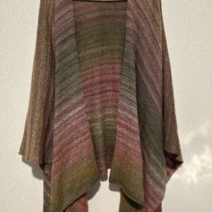 Christopher And Banks Women’s Plus Size Multicolor Poncho, One Size Fits All